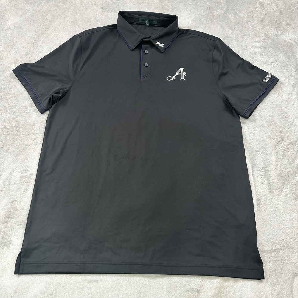Extracurricular LIV Golf Polo Shirt 4 Aces Men's Size Large Black Performance